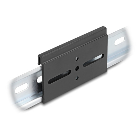 Delock Aluminium Montageclip für Hutschiene 80,0 x 47,8 mm schwarz