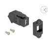 Delock Keystone Modul USB 2.0 Typ-A Einbaubuchse zu Typ-A Buchse 45° gewinkelt schwarz