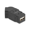 Delock Keystone Modul USB 2.0 Typ-A Einbaubuchse zu Typ-A Buchse 45° gewinkelt schwarz