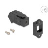 Delock Keystone Modul Mini DisplayPort Einbaubuchse zu DisplayPort Buchse 45° gewinkelt 8K 30 Hz schwarz