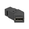 Delock Keystone Modul Mini DisplayPort Einbaubuchse zu DisplayPort Buchse 45° gewinkelt 8K 30 Hz schwarz