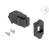 Delock Keystone Modul HDMI Einbaubuchse zu HDMI Buchse 45° gewinkelt 8K 60 Hz schwarz