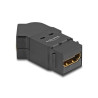 Delock Keystone Modul HDMI Einbaubuchse zu HDMI Buchse 45° gewinkelt 8K 60 Hz schwarz