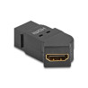 Delock Keystone Modul HDMI Einbaubuchse zu HDMI Buchse 45° gewinkelt 8K 60 Hz schwarz