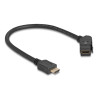 Delock Keystone Modul HDMI Einbaubuchse 45° gewinkelt zu HDMI Stecker mit 30 cm Kabel 8K 60 Hz schwarz