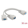 Delock Adapter Y-Kabel D-Sub9 1 x Buchse zu 2 x Stecker mit Schrauben 30 cm