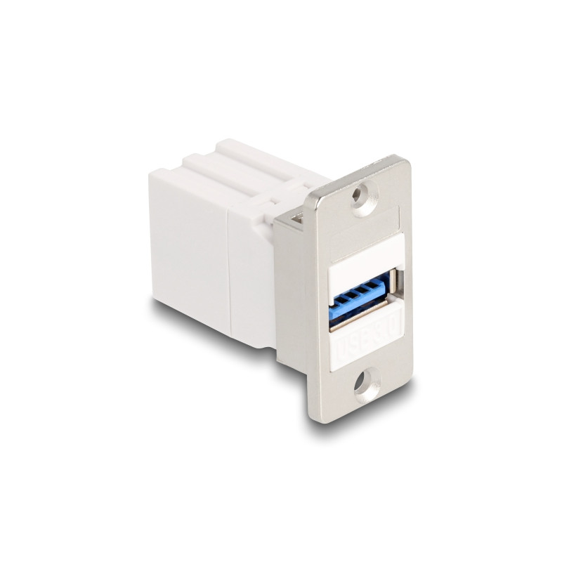 Delock Panel Mount Kupplung USB 5 Gbps Typ-A Buchse zu USB Typ-A Buchse konisch