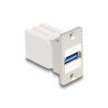 Delock Panel Mount Kupplung USB 5 Gbps Typ-A Buchse zu USB Typ-A Buchse konisch
