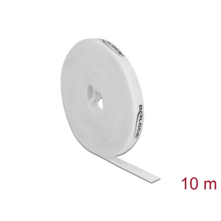 Delock Klettband auf Rolle L 10 m x B 15 mm weiß