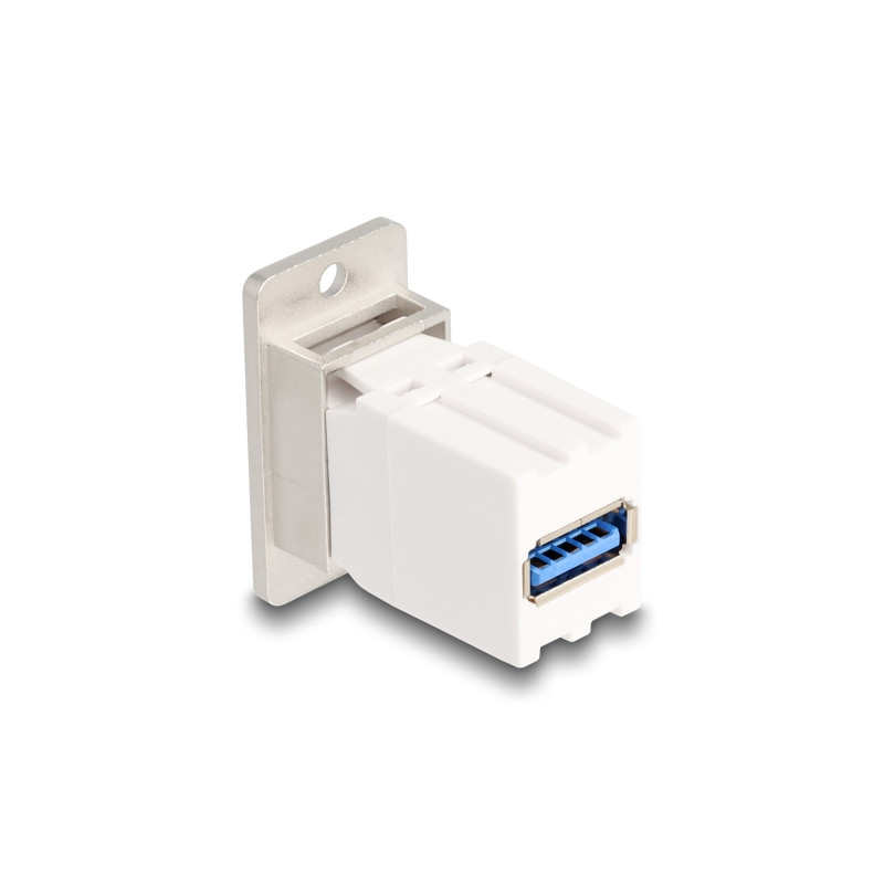 Delock Panel Mount Kupplung USB 5 Gbps Typ-A Buchse zu USB Typ-A Buchse konisch