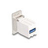 Delock Panel Mount Kupplung USB 5 Gbps Typ-A Buchse zu USB Typ-A Buchse konisch