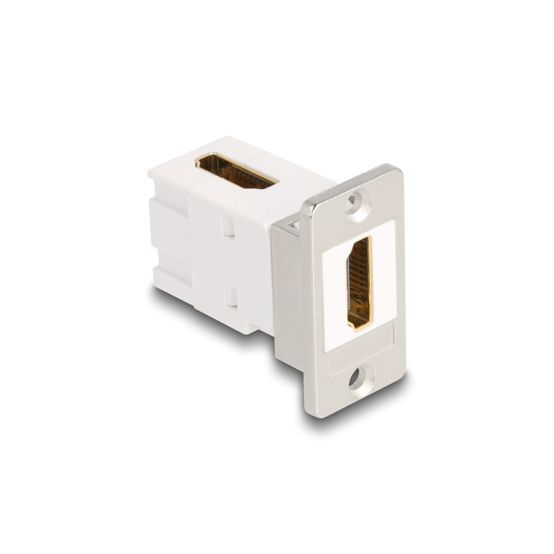 Delock Panel Mount HDMI Buchse zu Buchse 90° gewinkelt 8K 60 Hz konisch