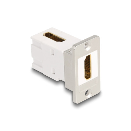 Delock Panel Mount HDMI Buchse zu Buchse 90° gewinkelt 8K 60 Hz konisch