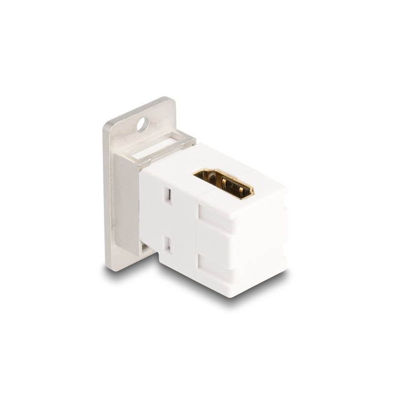 Delock Panel Mount HDMI Buchse zu Buchse 90° gewinkelt 8K 60 Hz konisch
