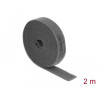 Delock Klettband auf Rolle L 2 m x B 15 mm grau