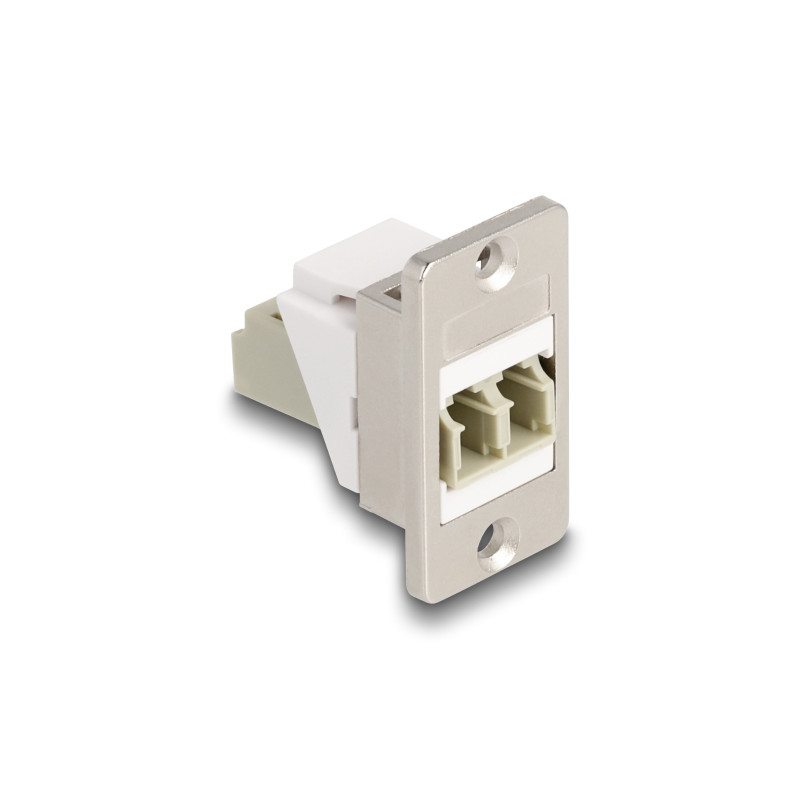 Delock Panel Mount LWL LC Duplex Buchse zu Buchse konisch