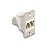 Delock Panel Mount LWL LC Duplex Buchse zu Buchse konisch
