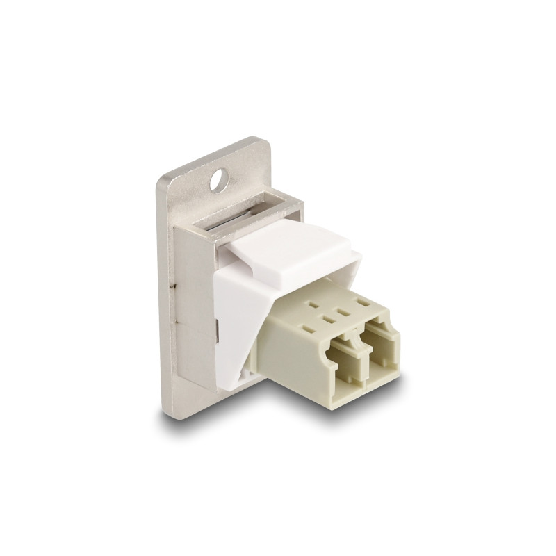 Delock Panel Mount LWL LC Duplex Buchse zu Buchse konisch