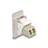 Delock Panel Mount LWL LC Duplex Buchse zu Buchse konisch