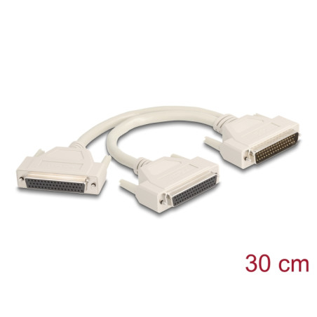 Delock Adapter Y-Kabel Splitter D-Sub HD 50 Pin Stecker zu 2 x D-Sub HD 50 Pin Buchse mit Schrauben 30 cm