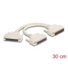 Delock Adapter Y-Kabel Splitter D-Sub HD 50 Pin Stecker zu 2 x D-Sub HD 50 Pin Buchse mit Schrauben 30 cm