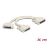 Delock Adapter Y-Kabel Splitter D-Sub HD 44 Pin Stecker zu 2 x D-Sub HD 44 Pin Buchse mit Schrauben 30 cm