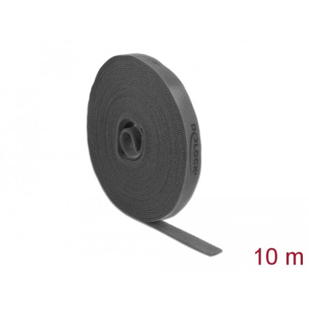 Delock Klettband auf Rolle L 10 m x B 15 mm grau