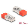Delock RJ45 Stecker mit Abschlusswiderstand 120 Ohm rot