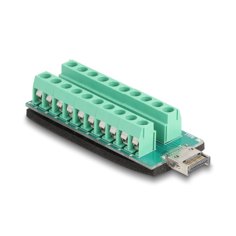 Delock USB Typ-E Key A Stecker zu Terminalblock Adapter 20 Pin