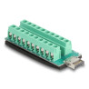 Delock USB Typ-E Key A Stecker zu Terminalblock Adapter 20 Pin