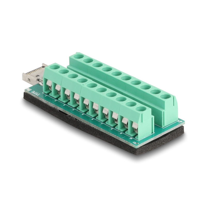 Delock USB Typ-E Key A Stecker zu Terminalblock Adapter 20 Pin