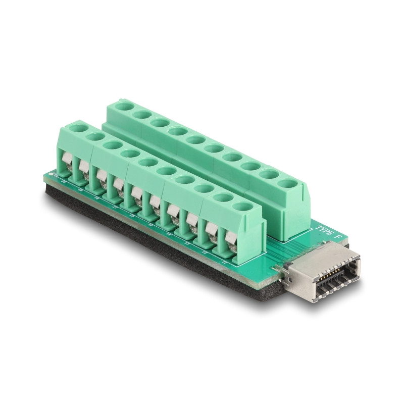 Delock USB Typ-E Key A Buchse zu Terminalblock Adapter 20 Pin