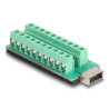 Delock USB Typ-E Key A Buchse zu Terminalblock Adapter 20 Pin