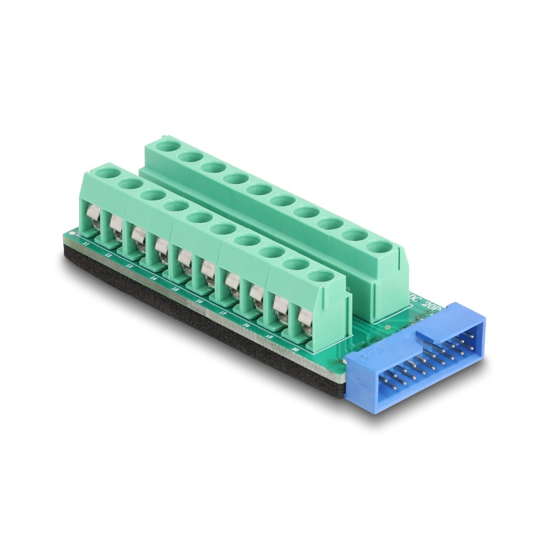 Delock USB Pfostenstecker zu Terminalblock Adapter 20 Pin