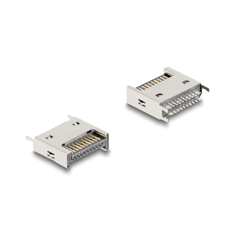 Delock USB 10 Gbps Typ-E Key A 20 Pin Stecker gerade zur SMT Lötmontage