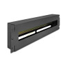 Delock 19″ Schutzschalterleiste mit Abdeckung und Hutschiene 3 HE Metall schwarz