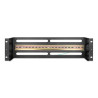 Delock 19″ Schutzschalterleiste mit Abdeckung und Hutschiene 3 HE Metall schwarz