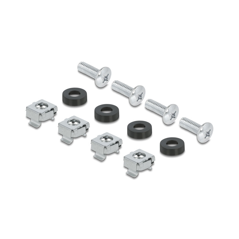 Delock 19″ Schutzschalterleiste mit Abdeckung und Hutschiene 3 HE Metall schwarz