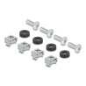 Delock 19″ Schutzschalterleiste mit Abdeckung und Hutschiene 3 HE Metall schwarz