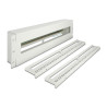 Delock 19″ Schutzschalterleiste mit Abdeckung und Hutschiene inklusive 2 x Kabelzugentlastungsschiene 3 HE Metall grau