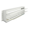 Delock 19″ Schutzschalterleiste mit Abdeckung und Hutschiene inklusive 2 x Kabelzugentlastungsschiene 3 HE Metall grau