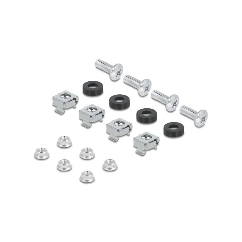 Delock 19″ Schutzschalterleiste mit Abdeckung und Hutschiene inklusive 2 x Kabelzugentlastungsschiene 3 HE Metall grau