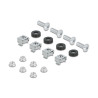 Delock 19″ Schutzschalterleiste mit Abdeckung und Hutschiene inklusive 2 x Kabelzugentlastungsschiene 3 HE Metall grau