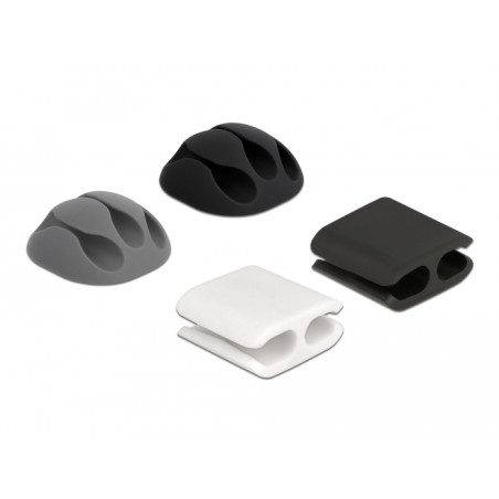 Delock Kabelhalter und Kabelclip Set 4 Stück
