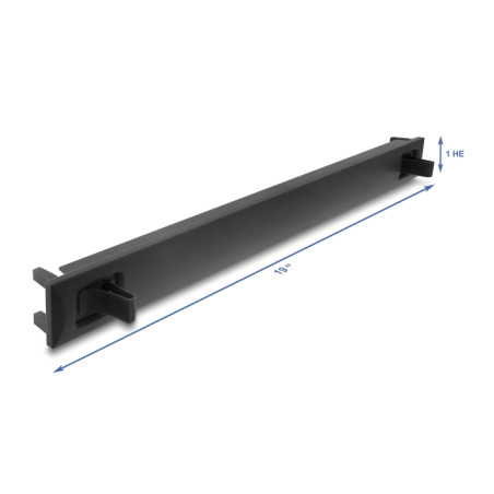 Delock 19″ 1 HE Blindpanel ABS Kunststoff mit Einrastfunktion (Snap-In) schwarz
