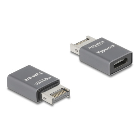 Delock Adapter USB 10 Gbps Typ-E Key A Stecker zu USB Type-C™ Buchse Metall