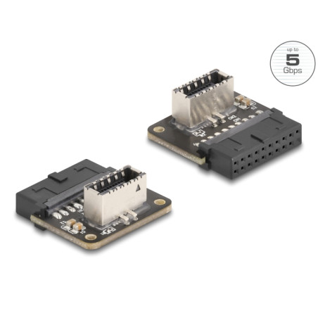 Delock USB 5 Gbps Adapter Pfostenbuchse zu intern Typ-E Key A Buchse gewinkelt