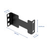 Delock Server Rack Tiefenerweiterung Adapter Montagekit zur Verlängerung der Montagetiefe bis 10 cm 1 HE schwarz