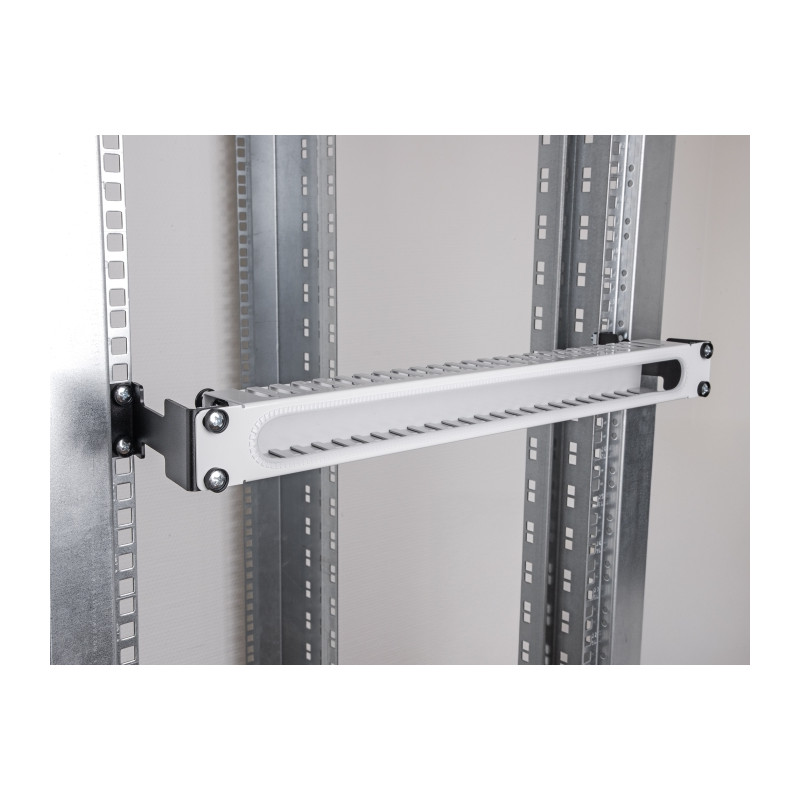 Delock Server Rack Tiefenerweiterung Adapter Montagekit zur Verlängerung der Montagetiefe bis 10 cm 1 HE schwarz