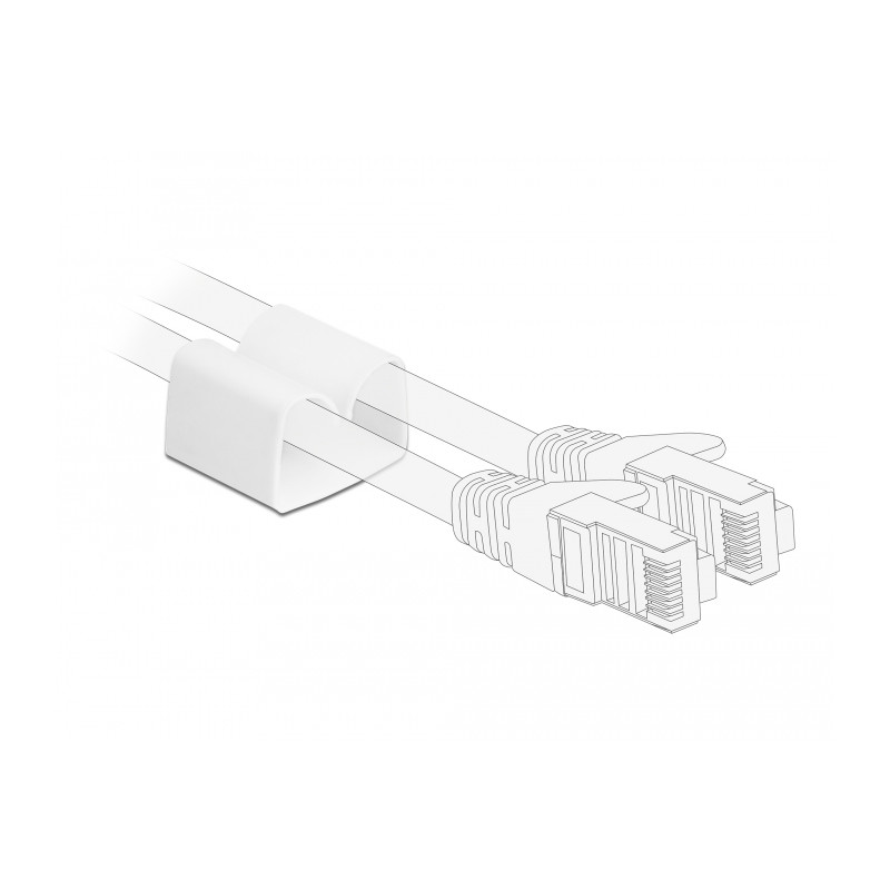 Delock Kabelhalter Clip 2 Stück weiß